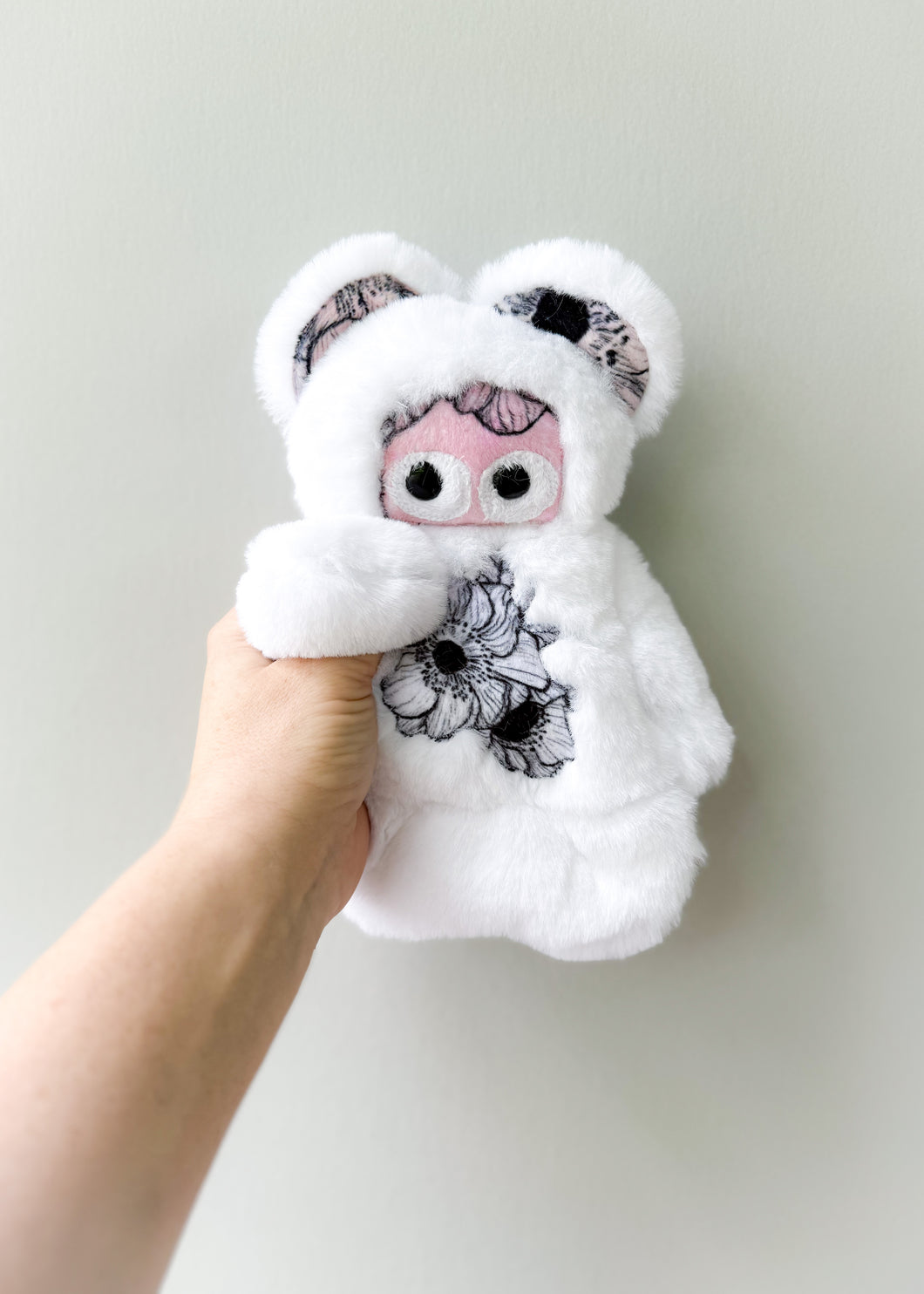 White Floral Bear