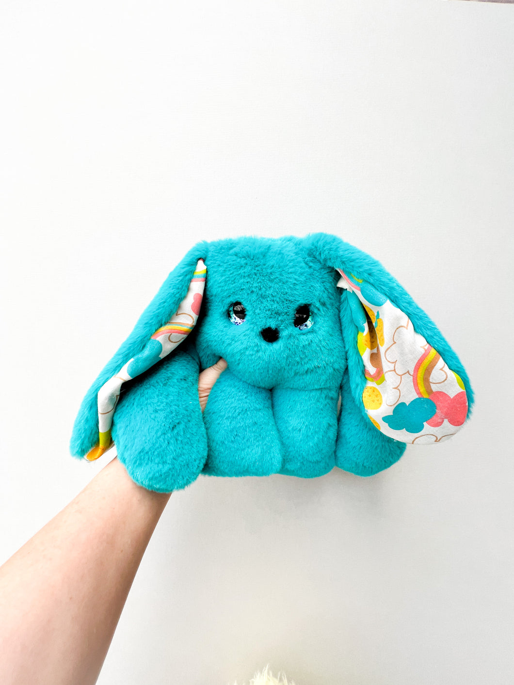 Teal Rainbow Bunny